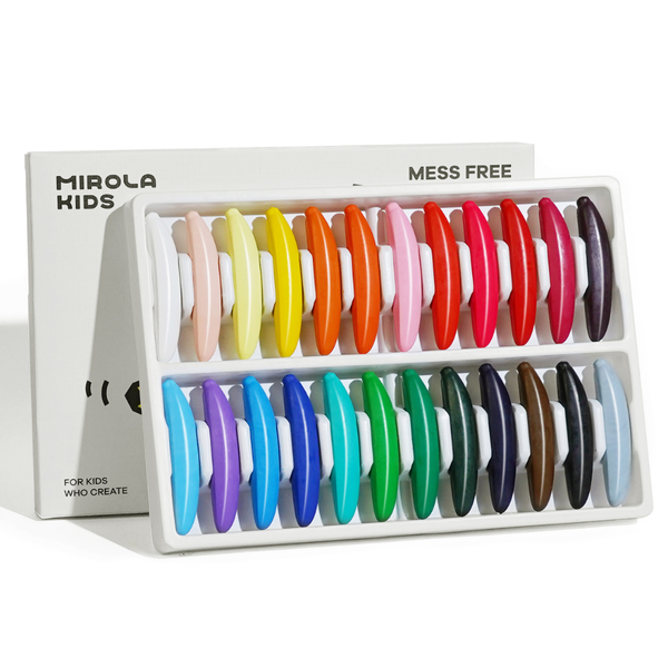 Jar Meló – Beeswax Crayons Key Shape – 12 Washable & Non-Toxic Colours