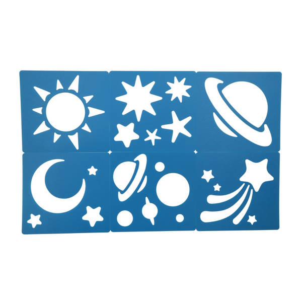 Stars & Planets Stencil Set - 6 Pieces