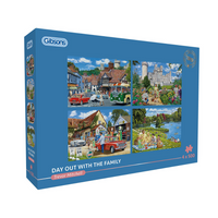 Gibsons - Day out with the Family - 4 x 500 Piece Jigsaw Puzzle