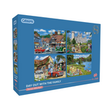 Gibsons - Day out with the Family - 4 x 500 Piece Jigsaw Puzzle