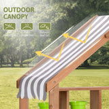 TookyToy - Outdoor Wooden Mud Kitchen with Accessories - 8 Pieces