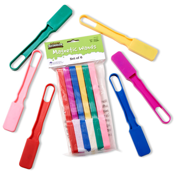 Colourful Magnetic Wands - Set Of 6