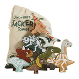 Le Toy Van - Wooden Jurassic Stacking Dinosaurs & Bag - 10pcs