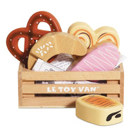 Le Toy Van - Pretend & Play - Wooden Bakery & Patisserie Food Crate - 7pcs