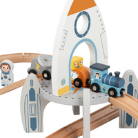 TookyToy - Wooden Space Station Train Set