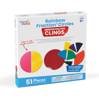 Hand2Mind - Rainbow Fraction- Circles Demonstration Clings: 51 Pieces