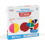 Hand2Mind - Rainbow Fraction- Circles Demonstration Clings: 51 Pieces