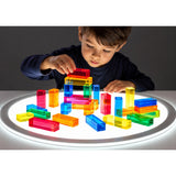 Translucent Stacking & Building Planks for Sensory Light Play - 54pcs
