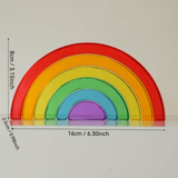 Transparent Rainbow Stacker - Sensory Light Panel Toy - 7pcs