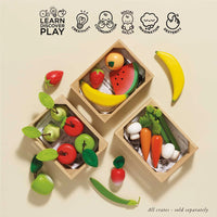 Le Toy Van - Pretend & Play - Wooden Orchard Fruits Food Crate - 8pcs