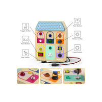 TopBright – Wooden Busy Board – Light Switches