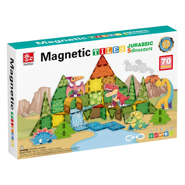 Magnetic Tiles - Dinosaur Set - 70 Pieces