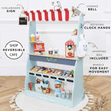 Le Toy Van - Pretend & Play - Wooden Shop & Cafe Market Stand 90 x 36 x 122 cm