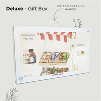 Le Toy Van - Pretend & Play - Wooden Market Stall & Fruit Play Food Crate - 3pcs