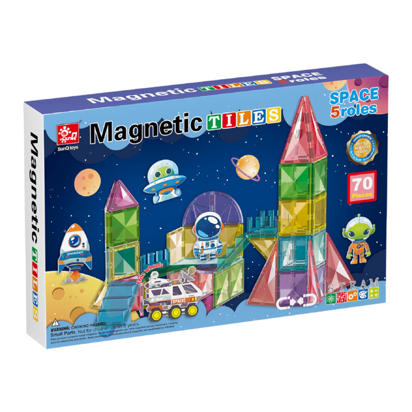 Magnetic Tiles - Space Adventure Set - 70 Pieces