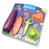 Jar Meló - Play Dough Tools 5-Piece Set - Fruit & Vegetable Moulds with Scissors