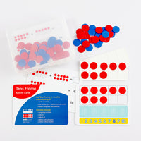 Ten Frames - Activity Set - 16 Cards - 104pcs - Container