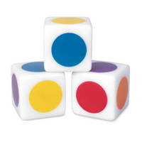 Foam Colour Dice 3.8cm - 12pcs