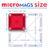 Magna-Tiles - Magnetic Construction Set - microMAGS Travel Tin Set - 26pcs