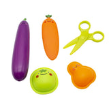 Jar Meló - Play Dough Tools 5-Piece Set - Fruit & Vegetable Moulds with Scissors