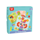 Tooky Toy - 4-in-1 Shape Puzzles