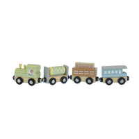 TookyToy - Wooden Train Set - Pastel - 13 Pieces