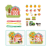 hi Pando - Wooden Threading Board - Farm Themed - 23pcs