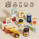 Le Toy Van - Pretend & Play - Wooden Supermarket Grocery Weekly Shop - 12pc