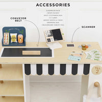 Le Toy Van - Pretend & Play - Wooden Supermarket Till Checkout & Accessories