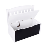 TookyToy - Wooden Toy Chest with Flip-Down Bench Seat