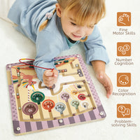 TopBright - Wooden Magnetic Maze - Unicorn