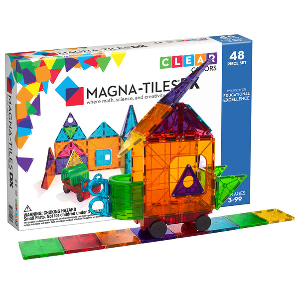 Magna-Tiles Translucent Colours Deluxe Set - 48 Pieces