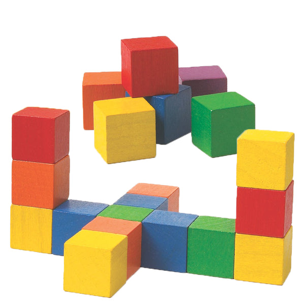 Colour Cubes - Wooden 25mm - 102pcs Pbag