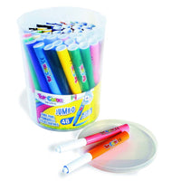 Fibre Pens - Jumbo - 12 Colours - 48pcs Jar