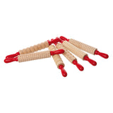 Wooden - Dough Rolling Pins 6pc (textured)