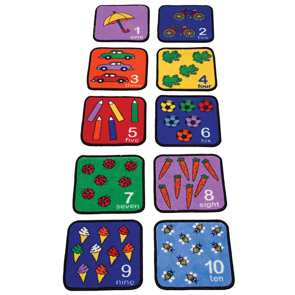 Learning Carpets – Let’s Learn How 2 Count – Seating Squares – 36 x 36 cm – 10pcs