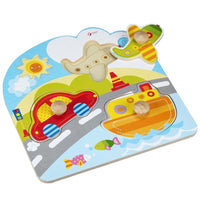 Peg Puzzle - Transport - 3pcs