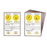 Tell Elapsed Time Dry Erase Boards - Student 10pc set.