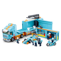 Racing Team - F1 Mobile Racing Team Truck and Team - 1044pcs
