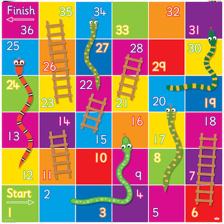 Bee Bot and Blue Bot  Mat - Snakes and ladders