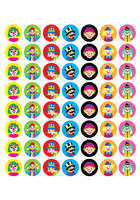 Stickers Mini Circus Clowns 280PC -   RIC 9285