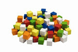 Cubes Colour Wooden 2cm 102pc Polybag