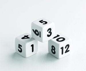 Number Dice - 1 to 12 (12pc)