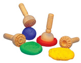 Wooden Dough Stampers  4pc