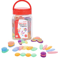 Junior Rainbow  Pebbles  ( Clear)  36pc in jar