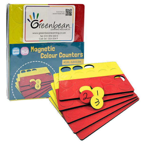 Magnetic 2 Colour Counters - write and wipe