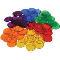 Counters - Transparent 6 Colours 19mm - 250pcs - Polybag