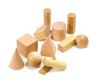 Geometric Solids WOOD Set of 12