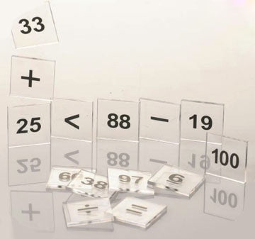 Transparent Number Tiles