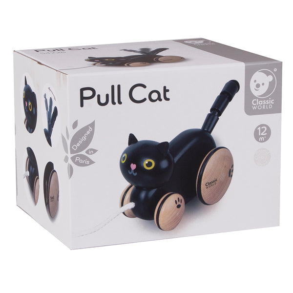 Pull Cat - wooden